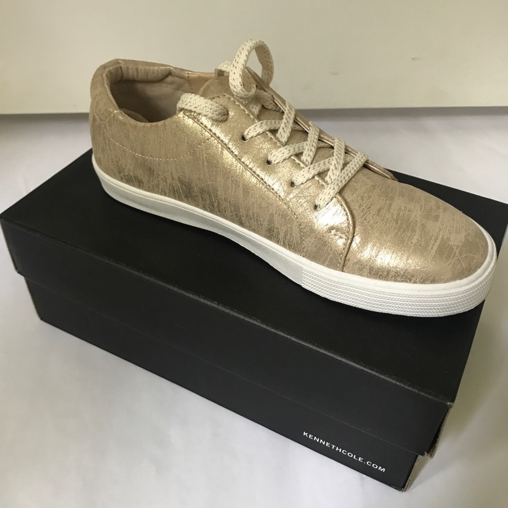 NWT Gold brushed sneakers from Kenneth Cole